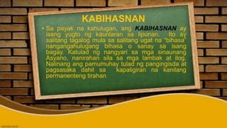 KABIHASNAN (Tagalog).